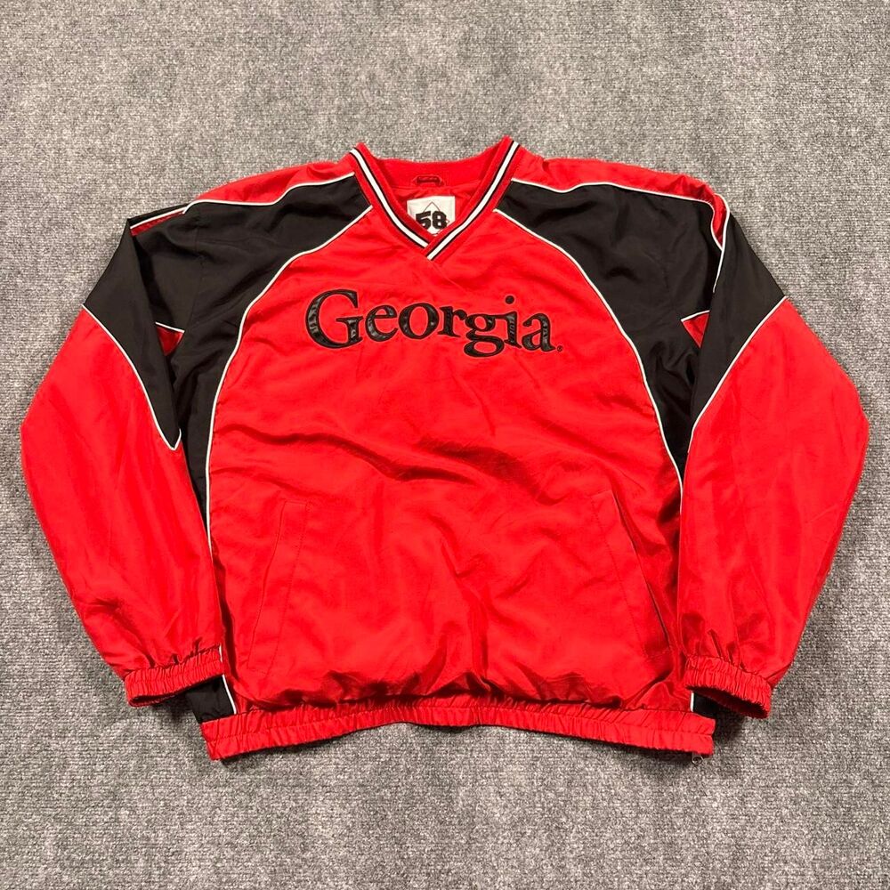 58 Sports georgia bulldogs lined pullover logo windbreaker
